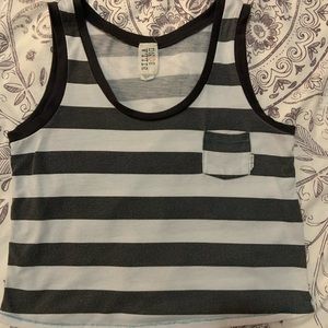 Striped crop tank